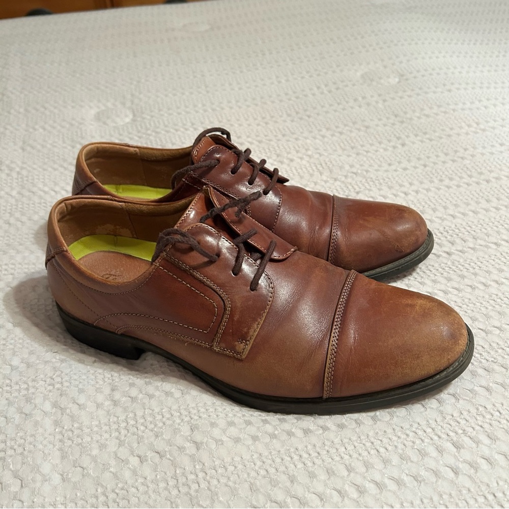 Florsheim Brown Leather‎ Oxford Dress Shoes with Rounded Toe 10.5D
